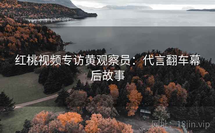 红桃视频专访黄观察员：代言翻车幕后故事