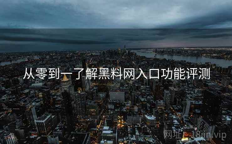 从零到一了解黑料网入口功能评测