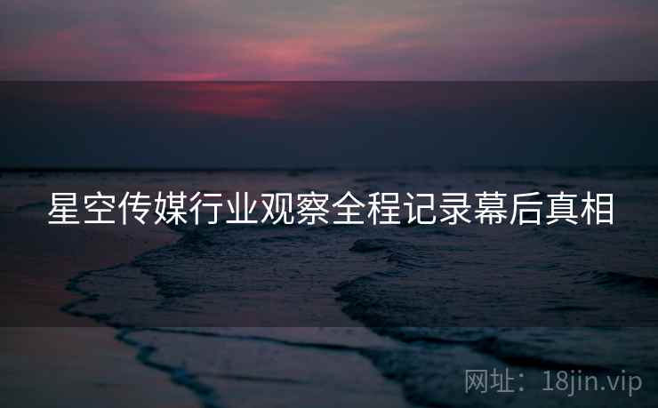 星空传媒行业观察全程记录幕后真相